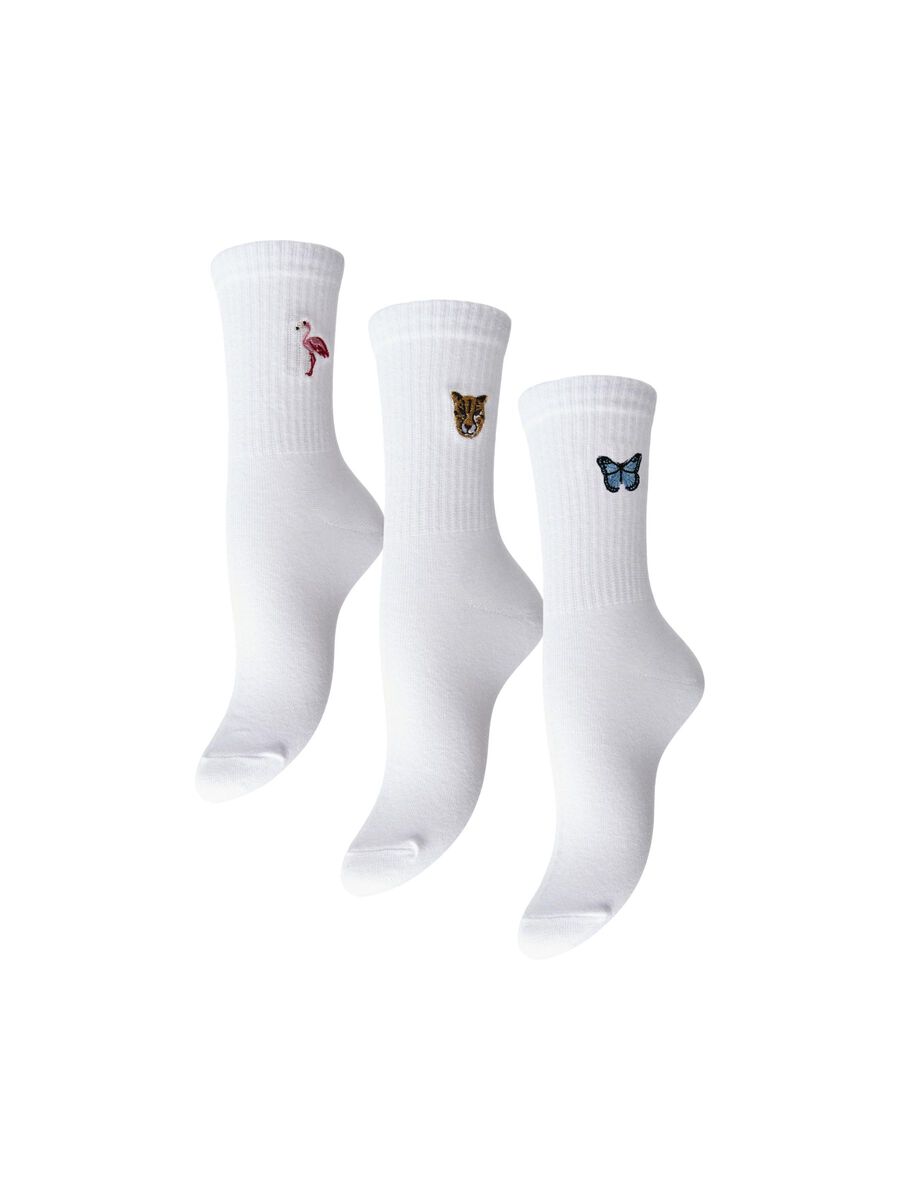 Pieces PCFARA 3-PACK SOCKS, Bright White, highres - 17159104_BrightWhite_1222695_001.jpg