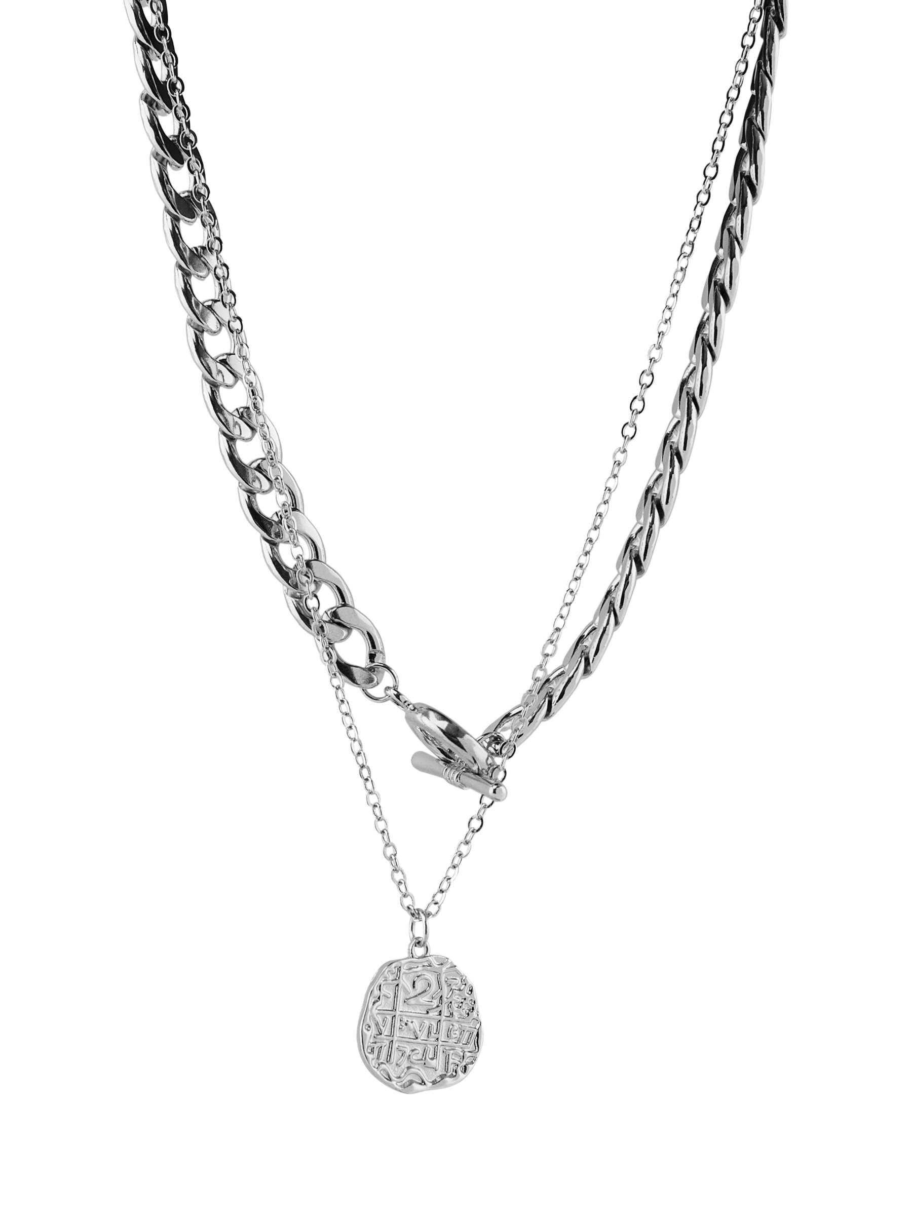 Multirow necklace silver deals