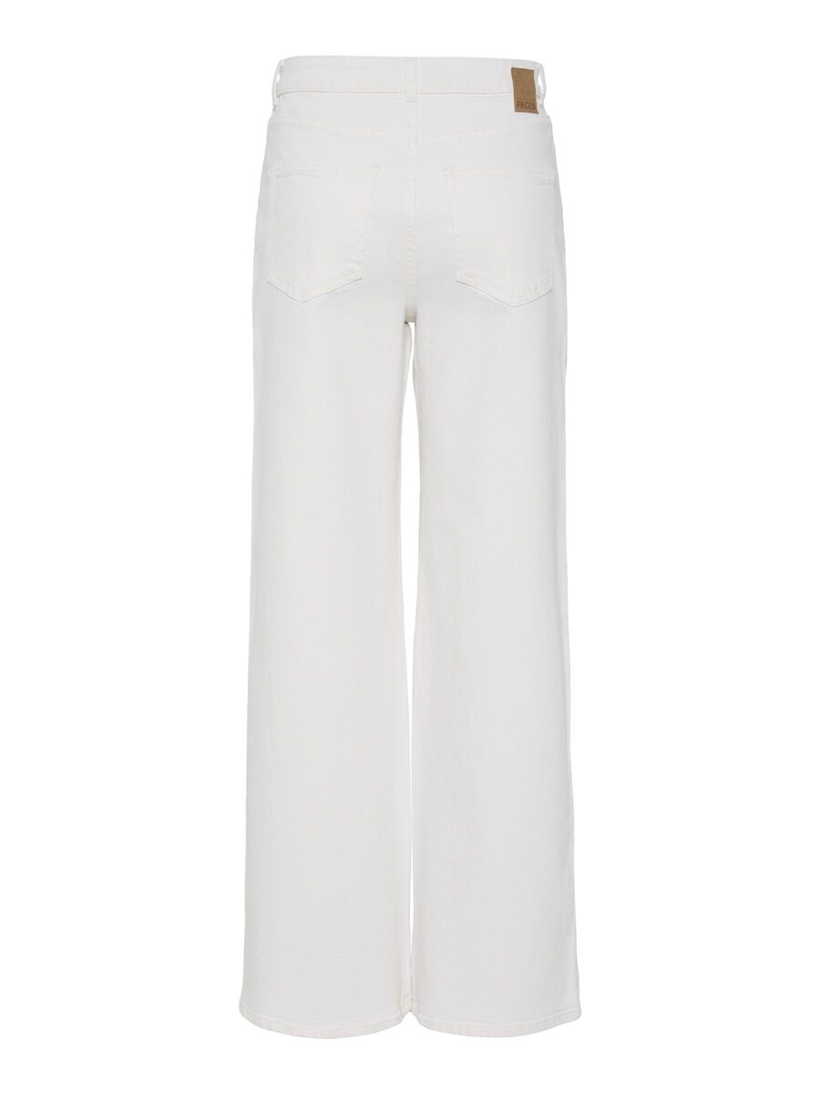Pieces PCSELMA HW WIDE FIT JEANS, Bright White, highres - 17154623_BrightWhite_002.jpg