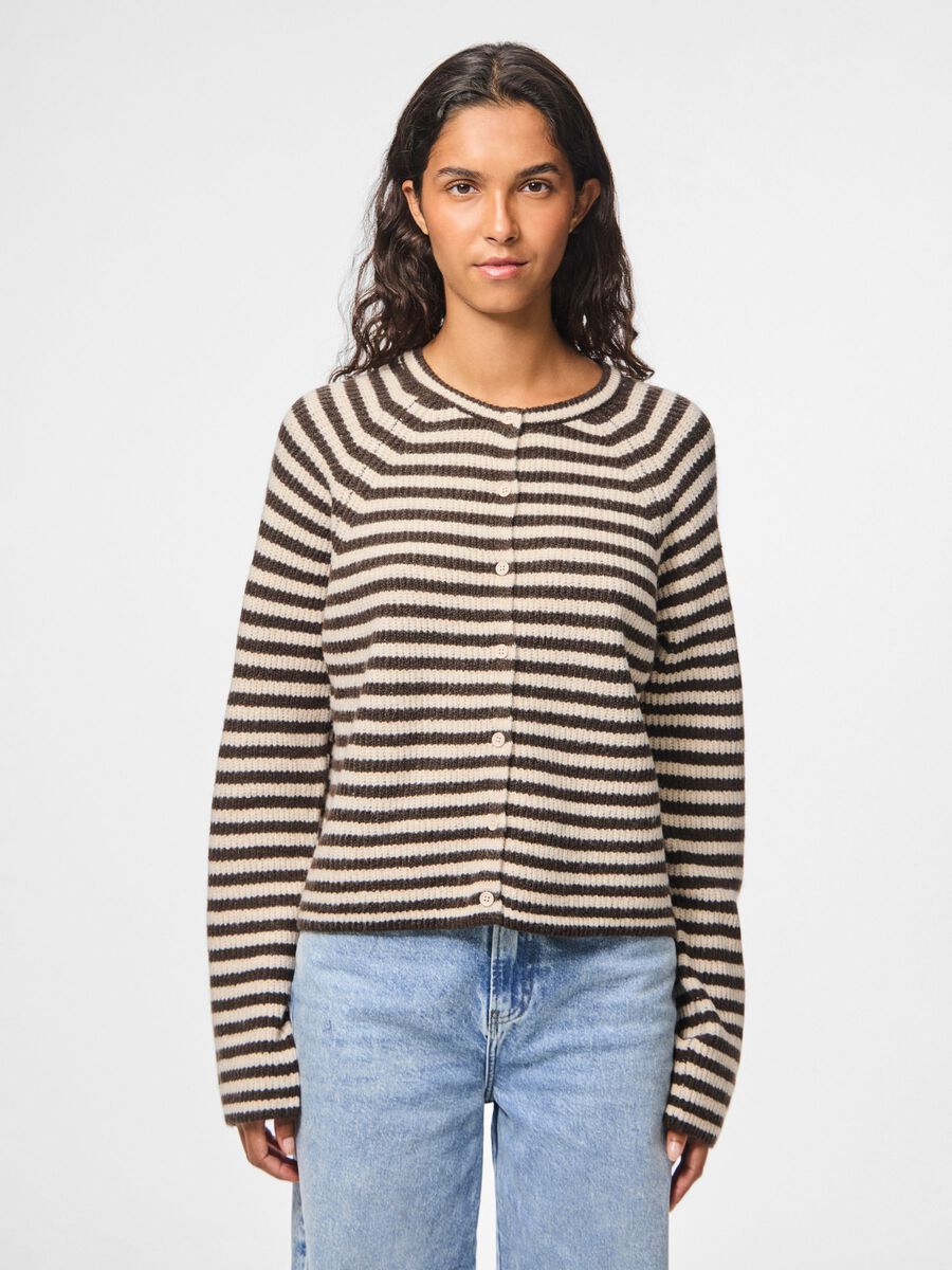 Carousel image - PCMALOU CARDIGAN EN MAILLE, Silver Gray | 1