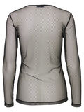 Pieces GESTIPPELDE MESH TOP MET LANGE MOUWEN, Black, highres - 17096221_Black_686181_002.jpg