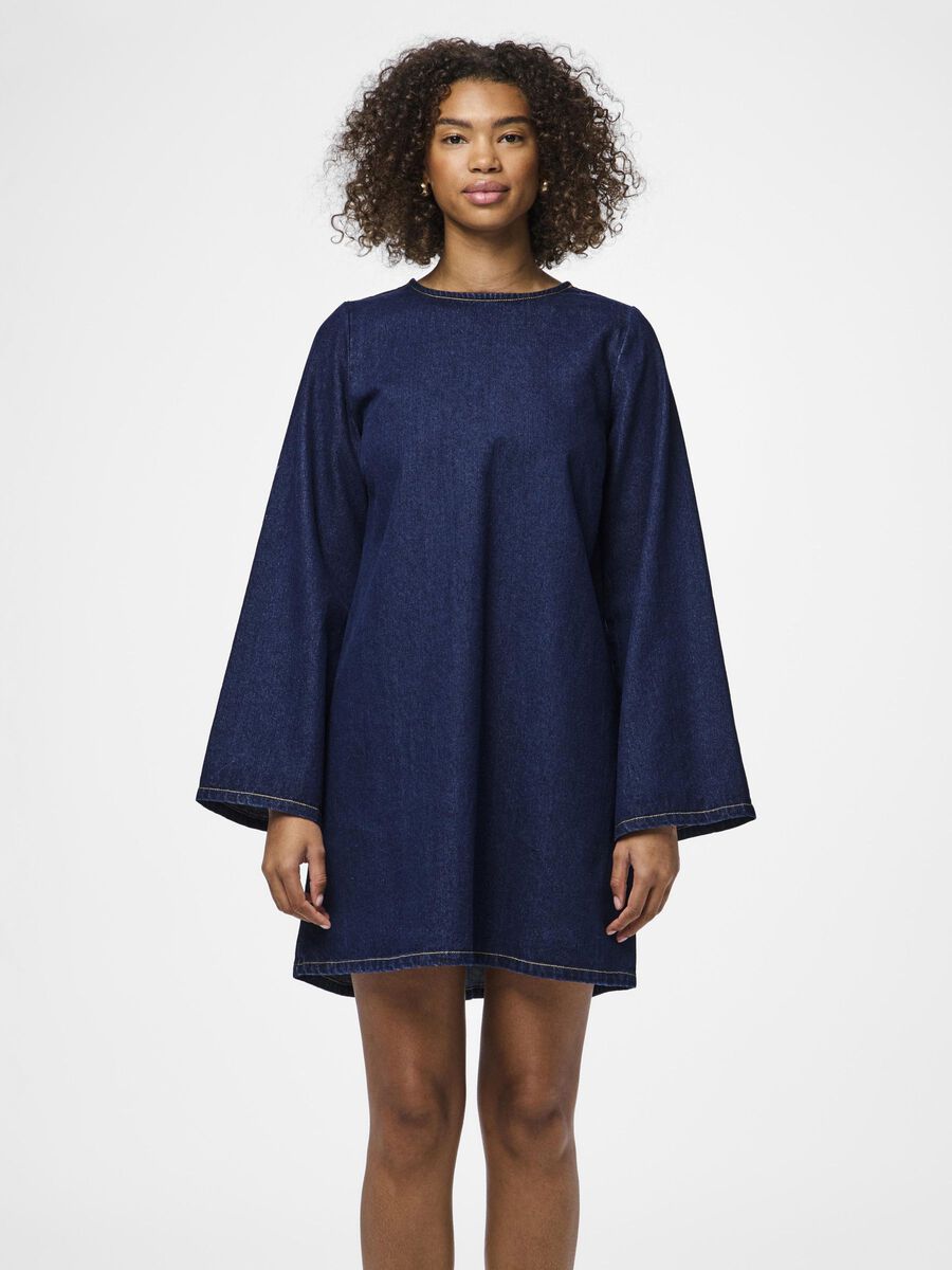 Pieces PCOFELIA DENIM DRESS, Medium Blue Denim, highres - 17157790_MediumBlueDenim_1184355_003.jpg