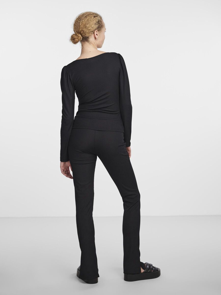 Pieces PCMANIELLA LONG SLEEVED TOP, Black, highres - 17145510_Black_004.jpg