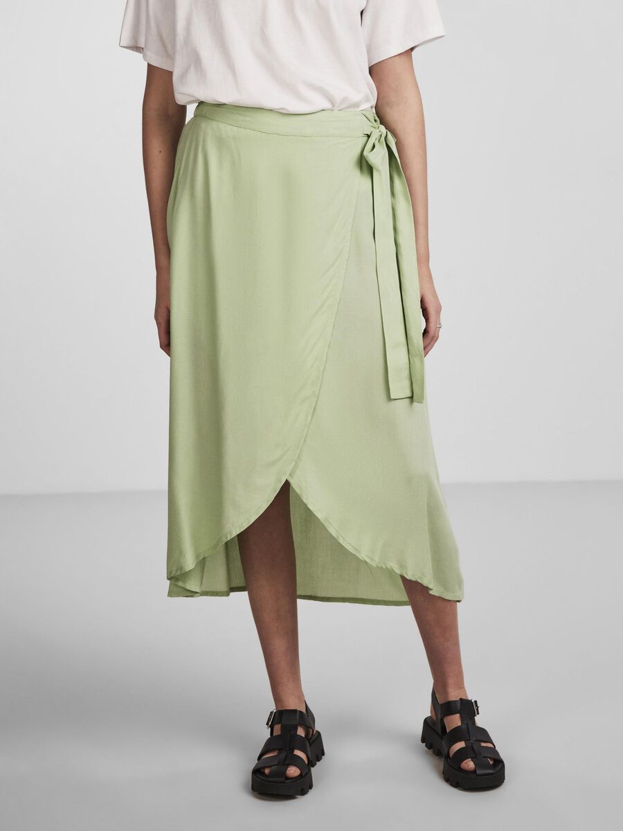 Pieces PCTALA WRAP SKIRT, Quiet Green, highres - 17133697_QuietGreen_003.jpg