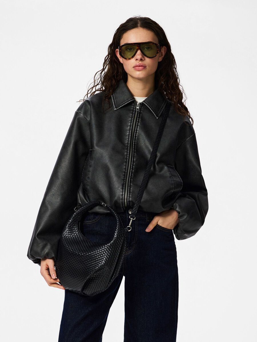 Carousel image - PCBELINE BRAIDED  CROSSBODY BAG, Black | 3