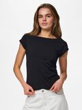 Product image thumbnail - PCMELLY BOATNECK T-SHIRT, Black | 1
