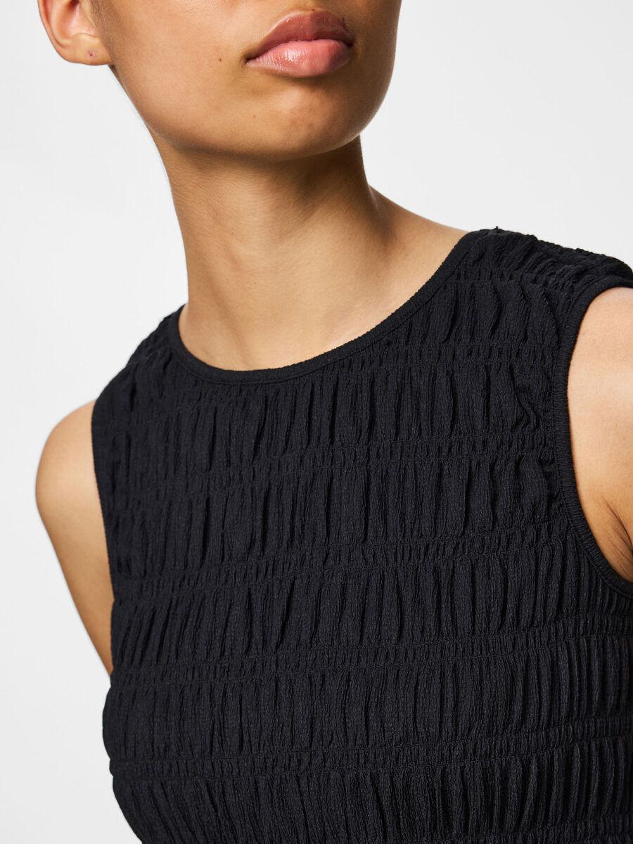 Carousel image - PCBETTY SMOCK  MAXI DRESS, Black | 4