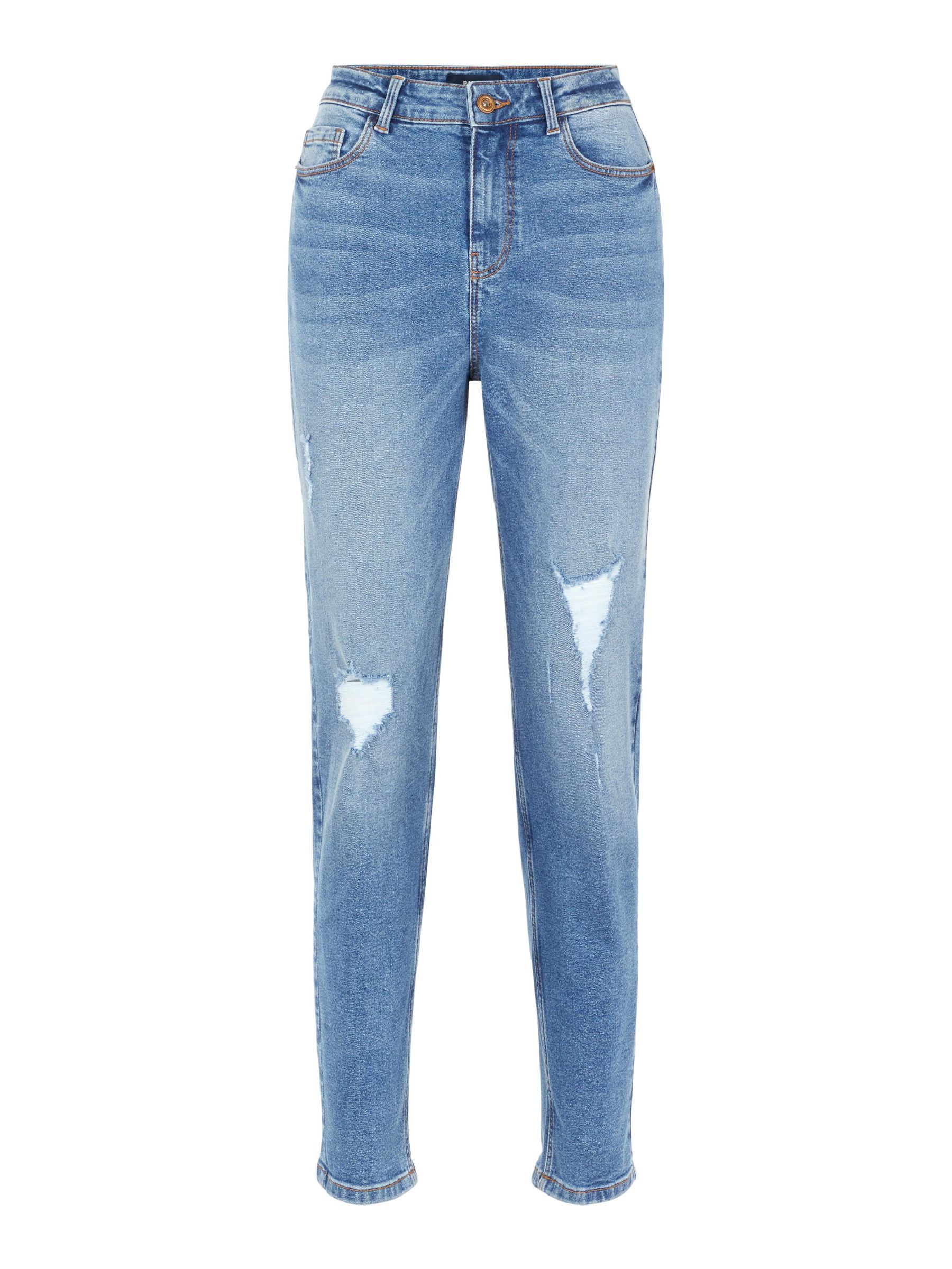 dark ripped mom jeans