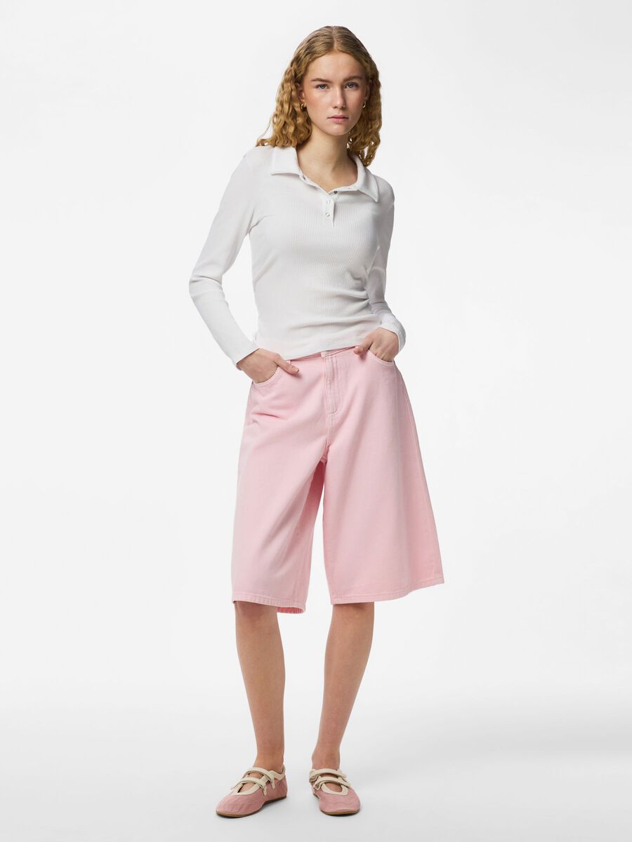 Carousel image - PCSKY MW  DENIM SHORTS, Roseate Spoonbill | 3