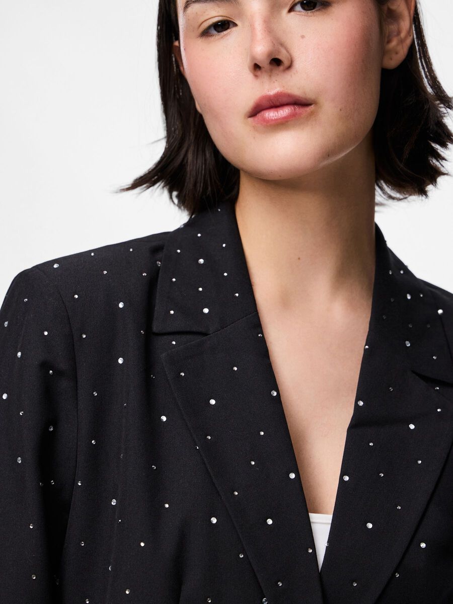 Product carousel image - PCMICHELLE STRASS BLAZER, Black | 4