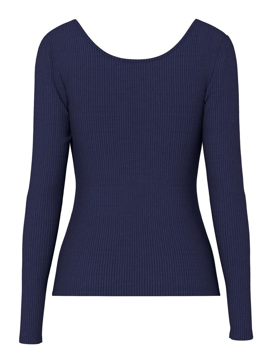 Pieces PCKITTE  LONG-SLEEVED T-SHIRT, Maritime Blue, highres - 17101437_MaritimeBlue_002.jpg