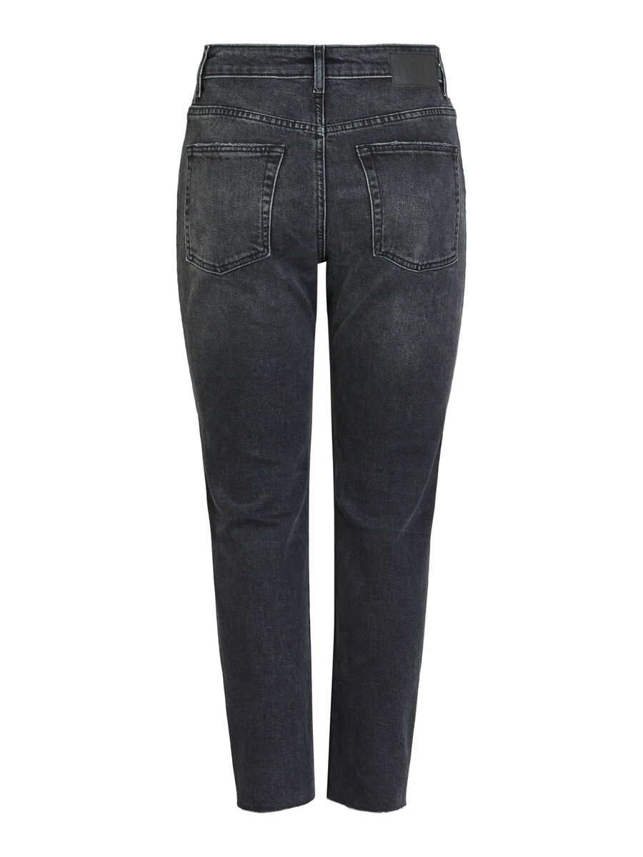 Pieces STRAIGHT HIGH-RISE JEANS, Black Denim, highres - 17101523_BlackDenim_002.jpg