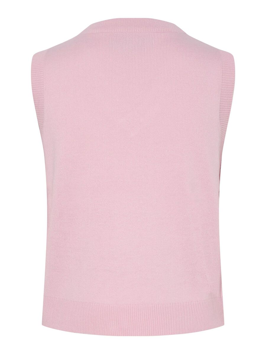 Carousel image - PCJOLLY XMAS KNITTED VEST, Prism Pink | 7