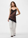 Product image thumbnail - PCARIEL ASSYMETRIC LACE  STRAP TOP, Hot Fudge | 4