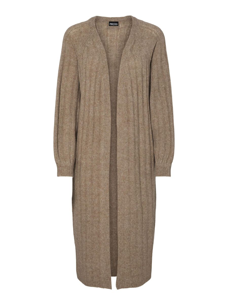 Pieces PCMAGGY STRIKKET CARDIGAN, Taupe Gray, highres - 17150959_TaupeGray_001.jpg