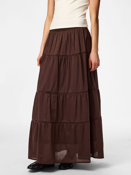 Pieces PCASTRID MAXI SKIRT, Hot Fudge, highres - 17161779_HotFudge_003.jpg