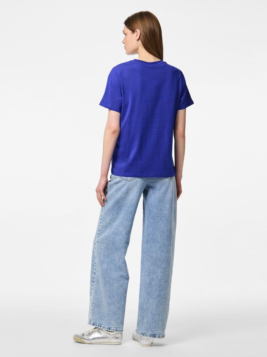 Pieces PCRIA BAUMWOLL T-SHIRT, Bluing, highres - 17140802_Bluing_004.jpg