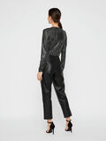 Pieces WRAP-FRONT SEQUIN BODYSUIT, Black, highres - 17104199_Black_765779_004.jpg