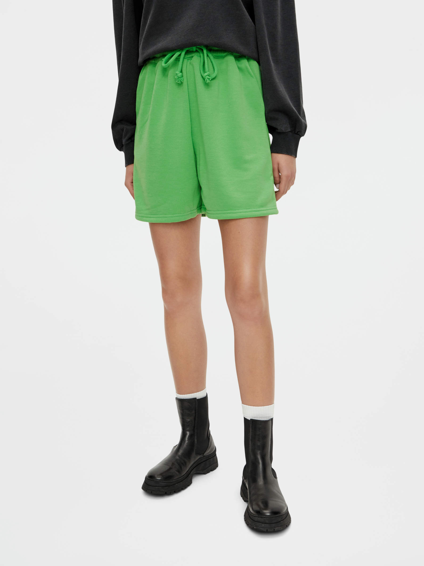 high waisted drawstring shorts