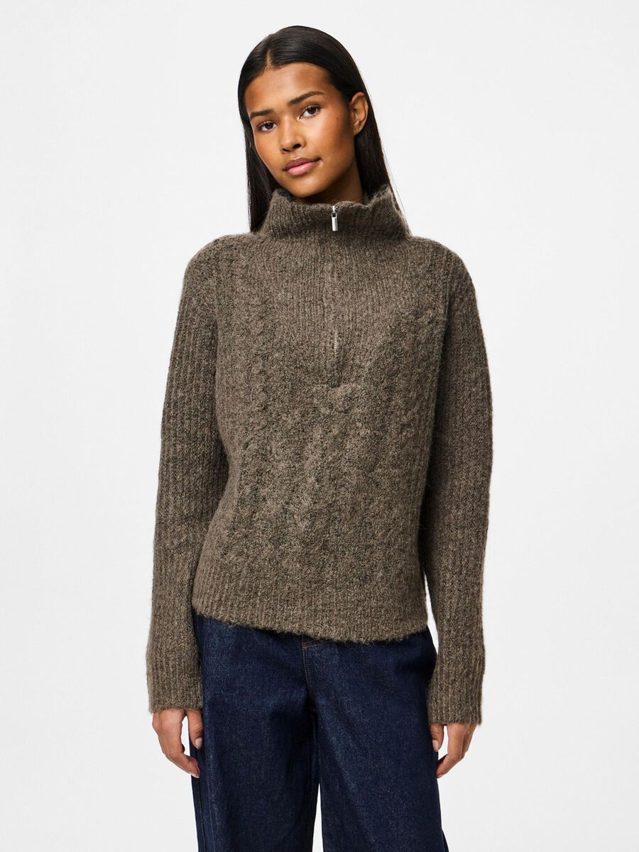 Pieces PCKAMILLA HIGH-NECK JUMPER, Morel, highres - 17154434_Morel_003.jpg