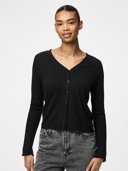 Pieces PCIRIS CARDIGAN EN MAILLE, Black, highres - 17154805_Black_003.jpg