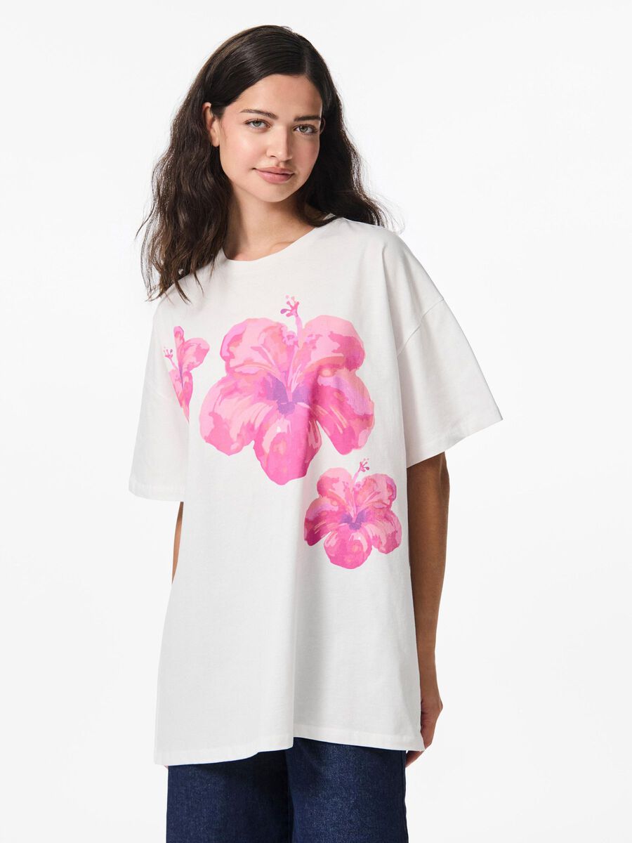 Pieces CAMISETA EXTRAGRANDE, Bright White, highres - 17163760_BrightWhite_1250797_003.jpg