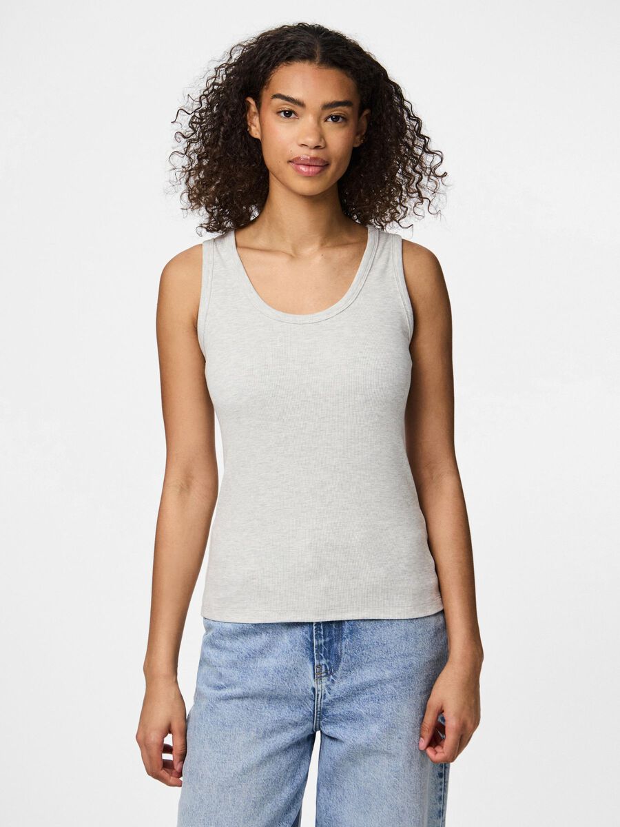 Pieces PCMAY TANK-TOP, Light Grey Melange, highres - 17154484_LightGreyMelange_003.jpg