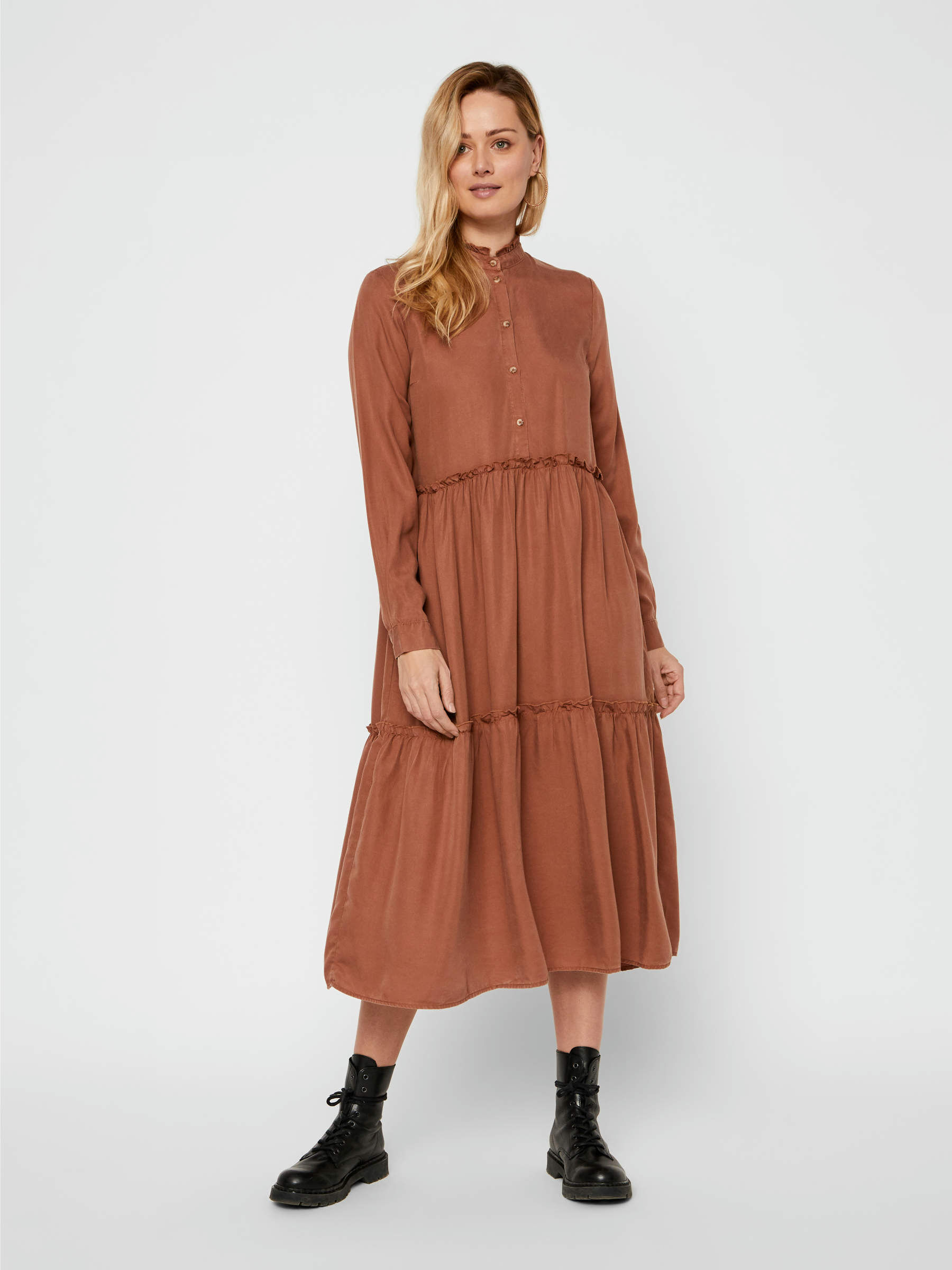 LOOSE FIT LYOCELL MIDI DRESS