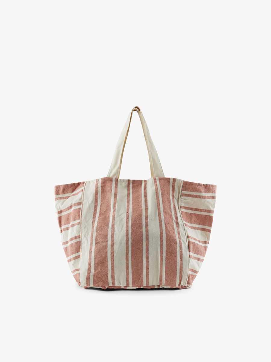 Pieces GROSSE CANVAS SHOPPER, Coral, highres - 17113174_Coral_001.jpg