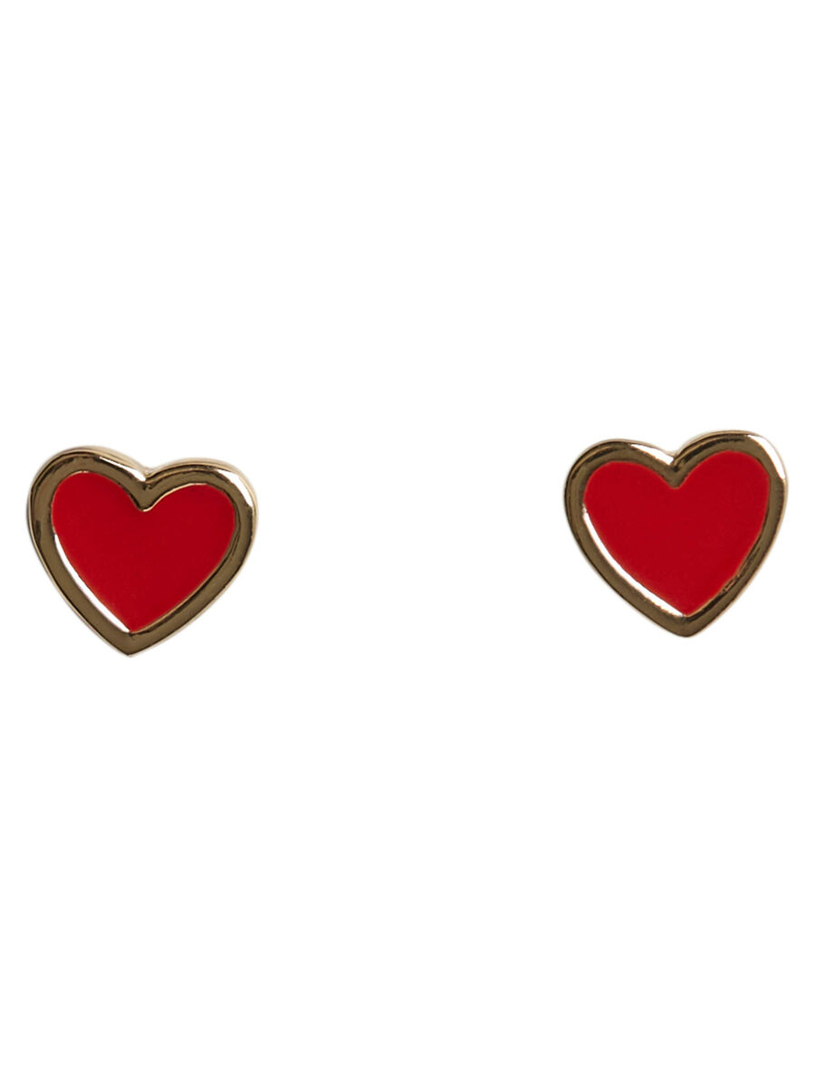 Pieces HEART EARRINGS, Gold Colour, highres - 17096014_GoldColour_690499_001.jpg