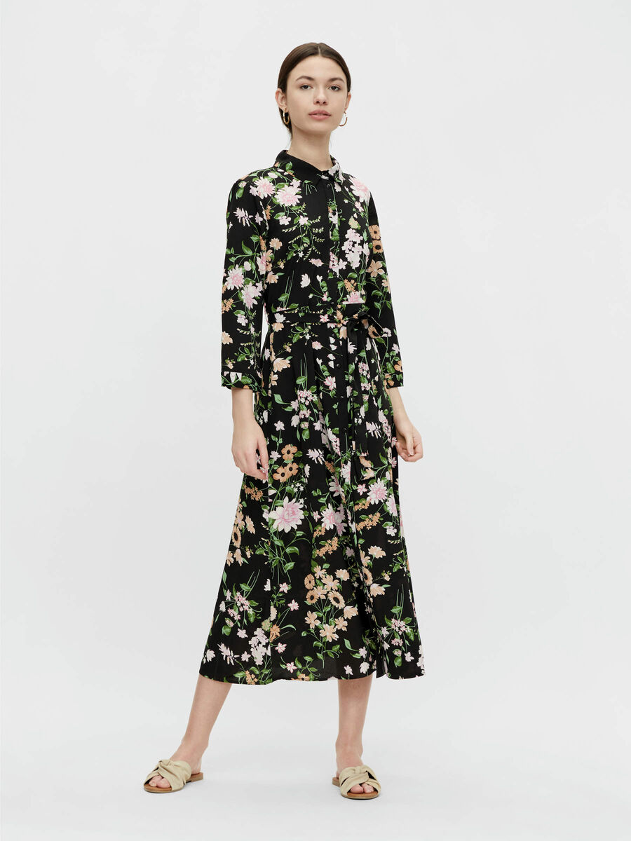 Pieces BLOEMENPRINT MAXI JURK, Black, highres - 17116486_Black_878821_003.jpg