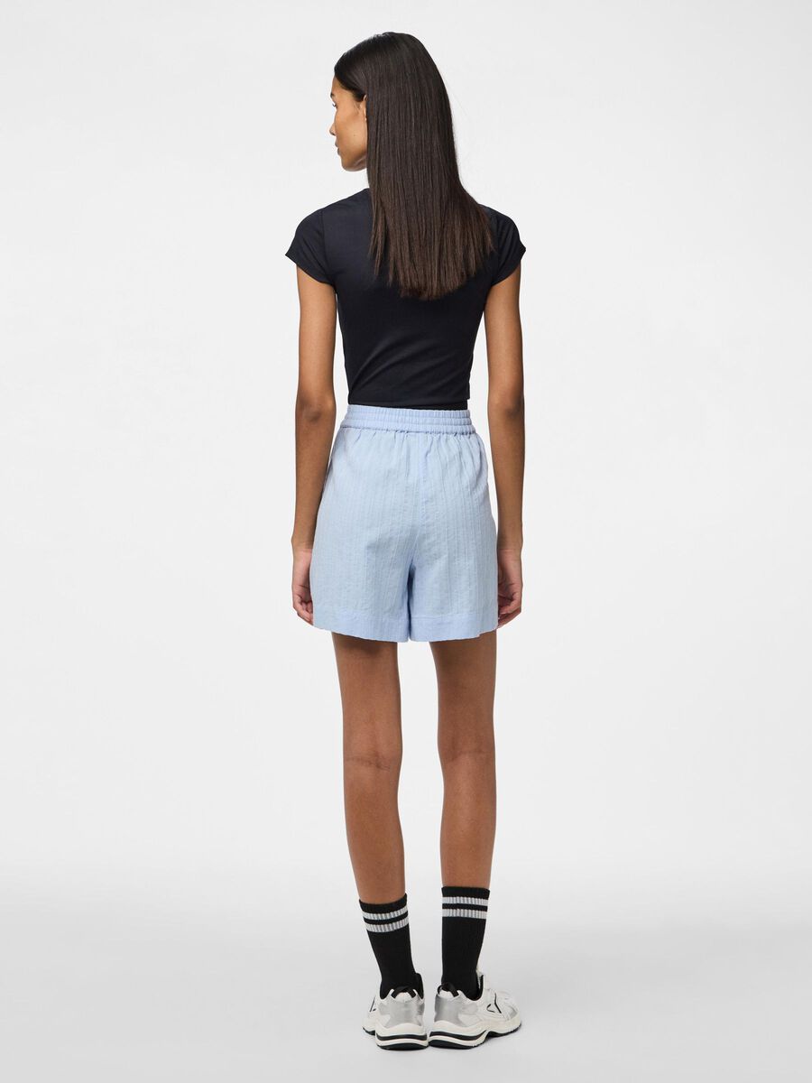 Pieces PCMUNA MW COTTON SHORTS, Cashmere Blue, highres - 17155193_CashmereBlue_004.jpg