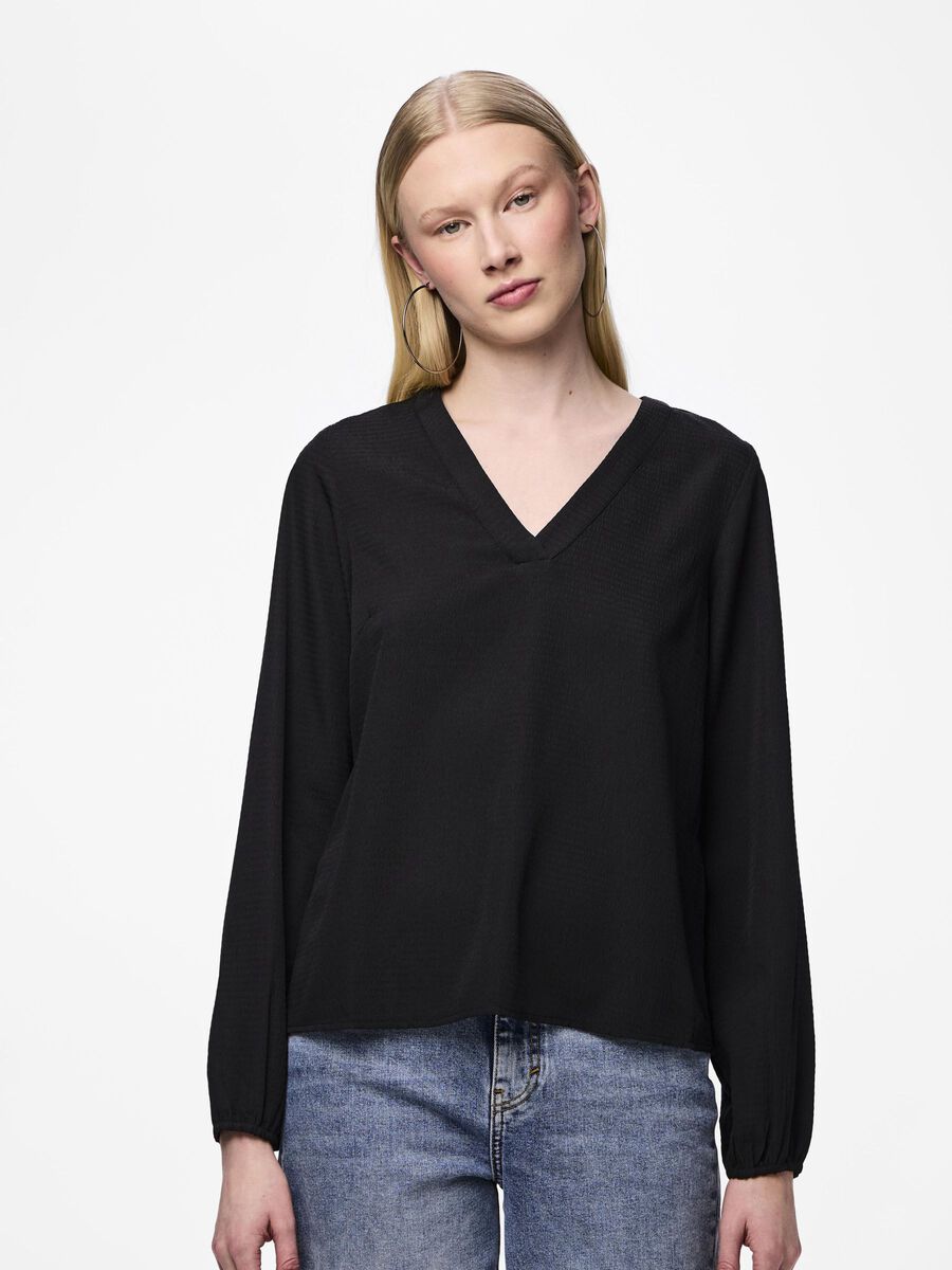 Pieces PCSIENNA BLOUSE, Black, highres - 17149322_Black_003.jpg