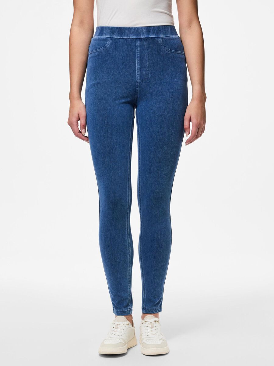 Pieces PCJUMBO FOXY MW JEGGINGS, Medium Blue Denim, highres - 17154868_MediumBlueDenim_003.jpg