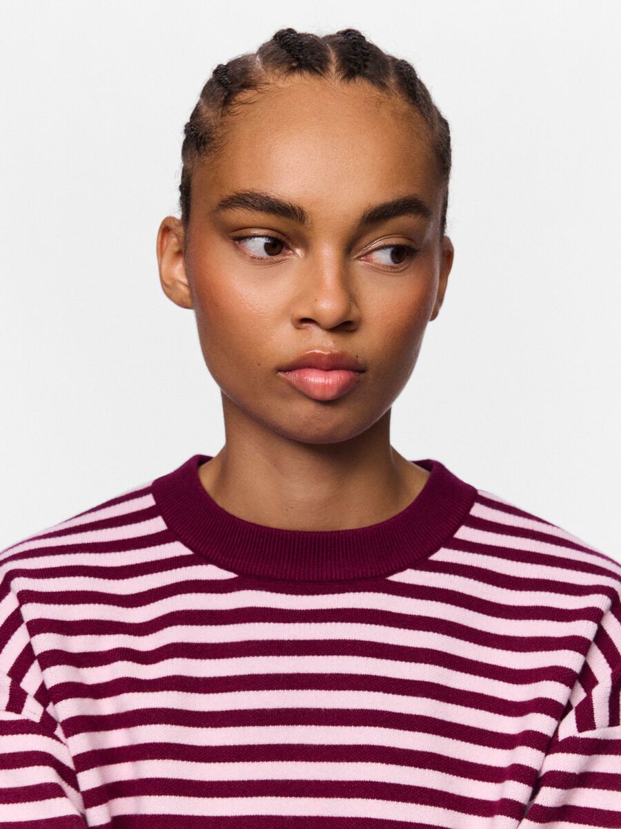 Carousel image 4 PCJASSY STRIPE KNITTED PULLOVER, Raspberry Radiance