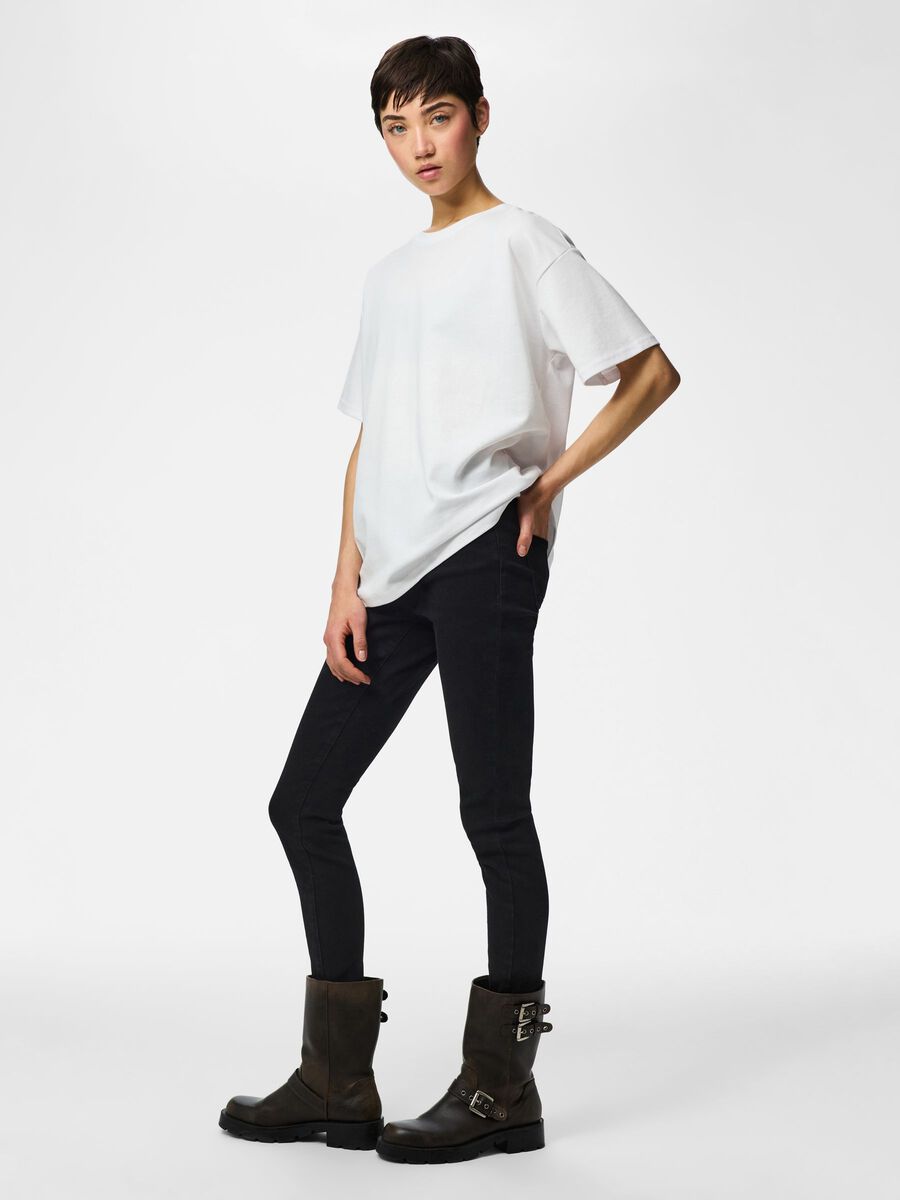 Carousel image - PCDANA MW SKINNY JEANS, Black Denim | 5