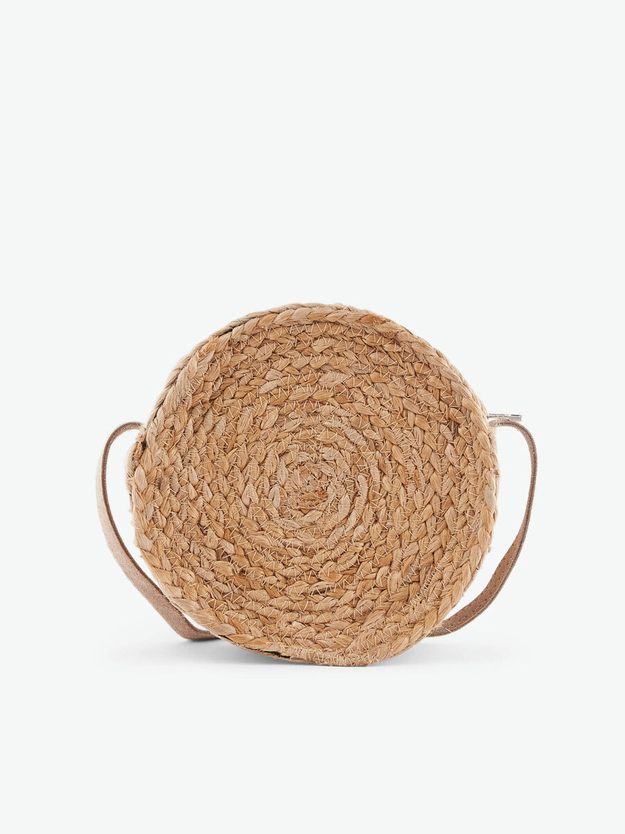 Round straw crossbody bag Pieces