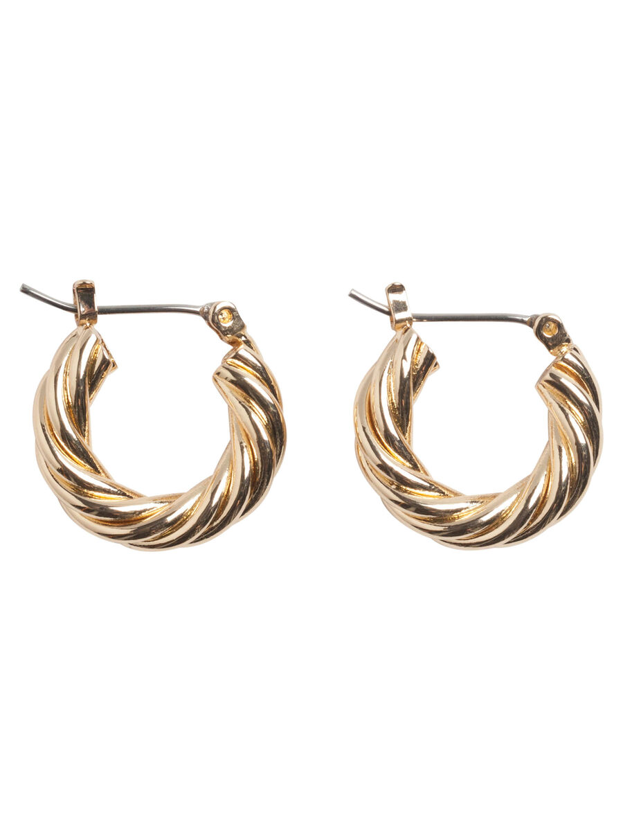 Pieces ROUND EARRINGS, Gold Colour, highres - 17084877_GoldColour_001.jpg