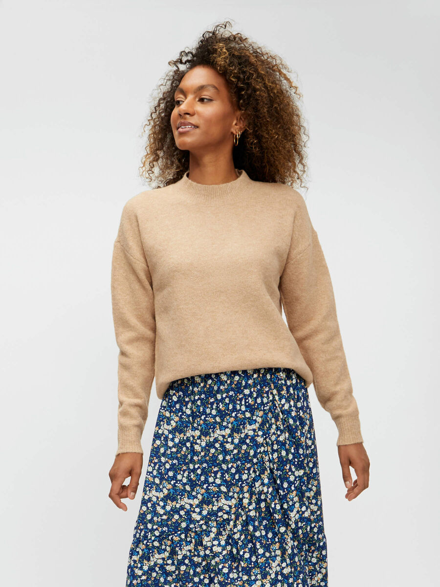 Pieces ULD STRIKKET PULLOVER, Natural, highres - 17105923_Natural_003.jpg