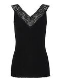 Pieces LACE TRIM TANK TOP, Black, highres - 17094482_Black_001.jpg