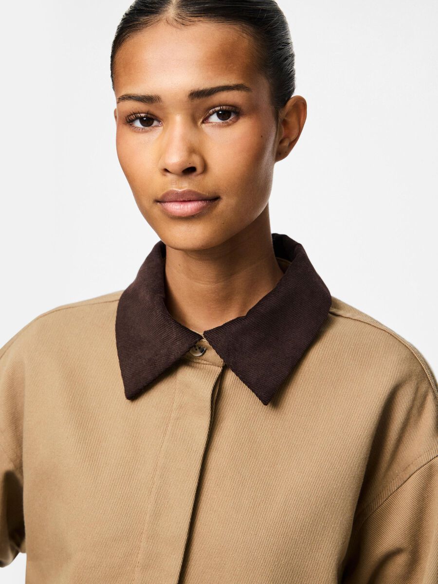 Carousel image - PCFEMBA DENIM JACKET, Silver Mink | 4