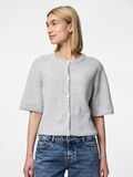 Pieces PCSILLY SHORT SLEEVED KNITTED CARDIGAN, Light Grey Melange, highres - 17158220_LightGreyMelange_003.jpg
