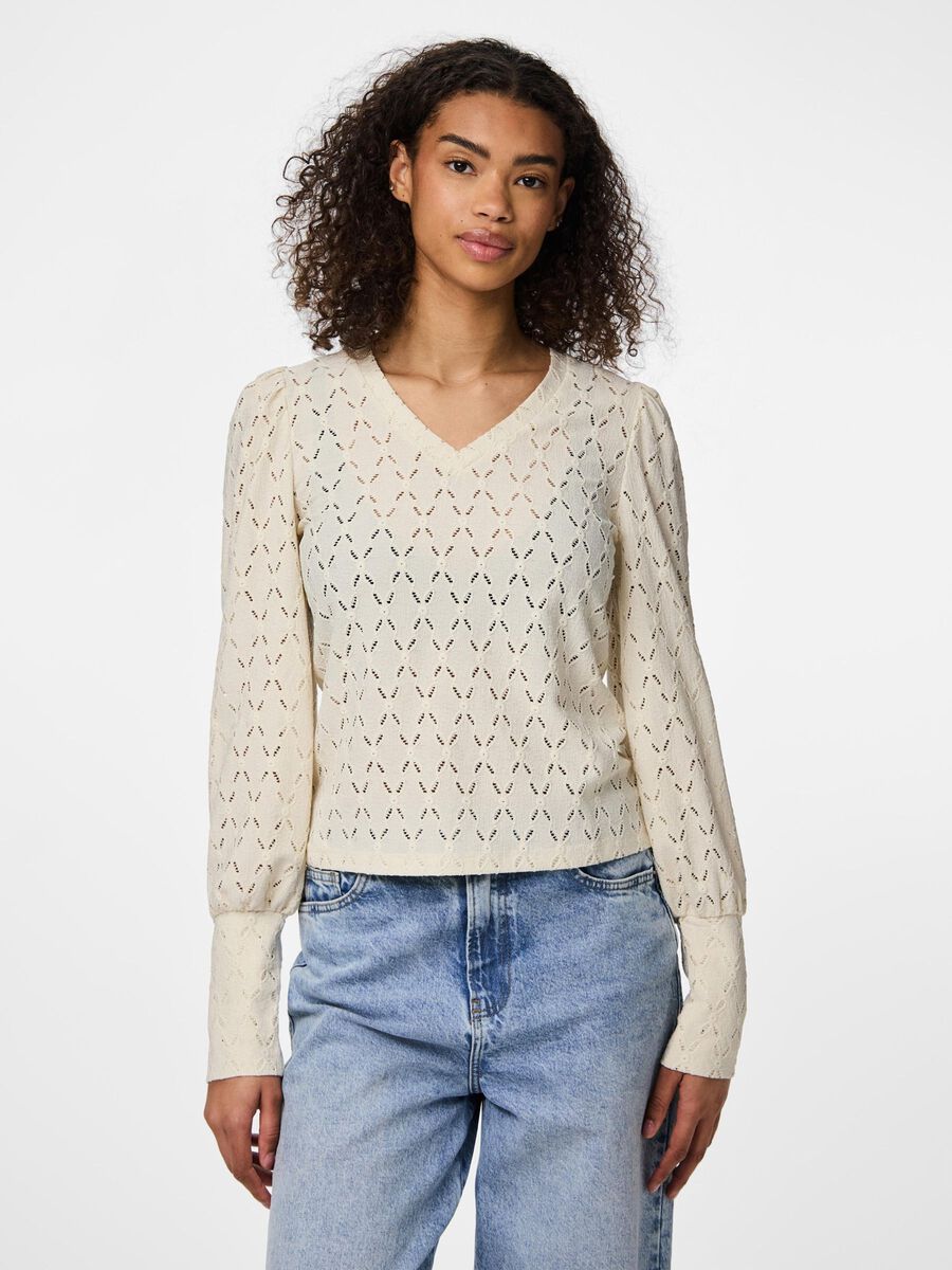 Pieces PCCHRISTY BLOUSE, Birch, highres - 17120347_Birch_003.jpg