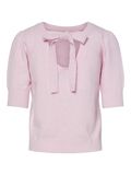 Pieces PCFUNIA BOW KNITTED TOP, Pink Tulle, highres - 17161141_PinkTulle_002.jpg