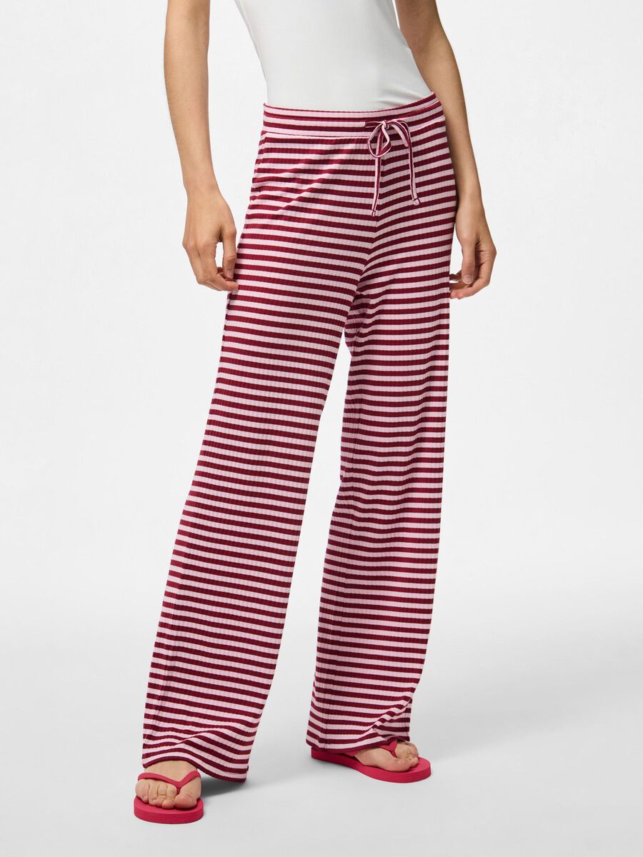 Pieces PCLAYA WIDE-LEG TROUSERS, Goji Berry, highres - 17156181_GojiBerry_1233392_003.jpg