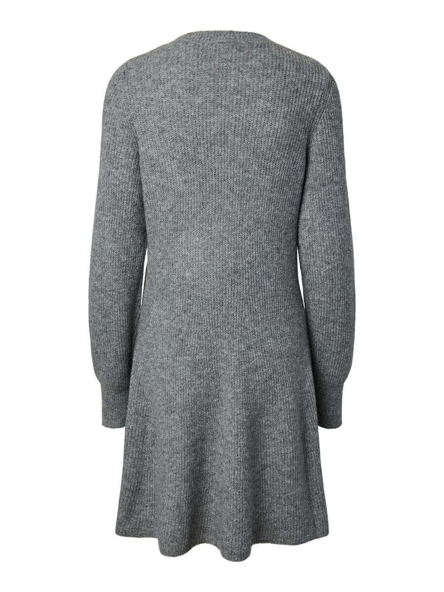Carousel image - PCRYDIA A-SHAPE KNITTED DRESS, Medium Grey Melange | 6