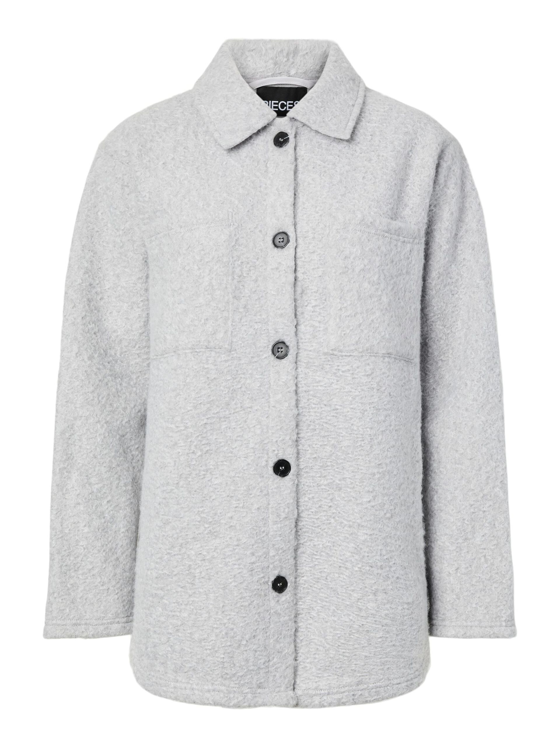Carousel image - PCOLINE TEDDY SHACKET, Grey Melange | 6