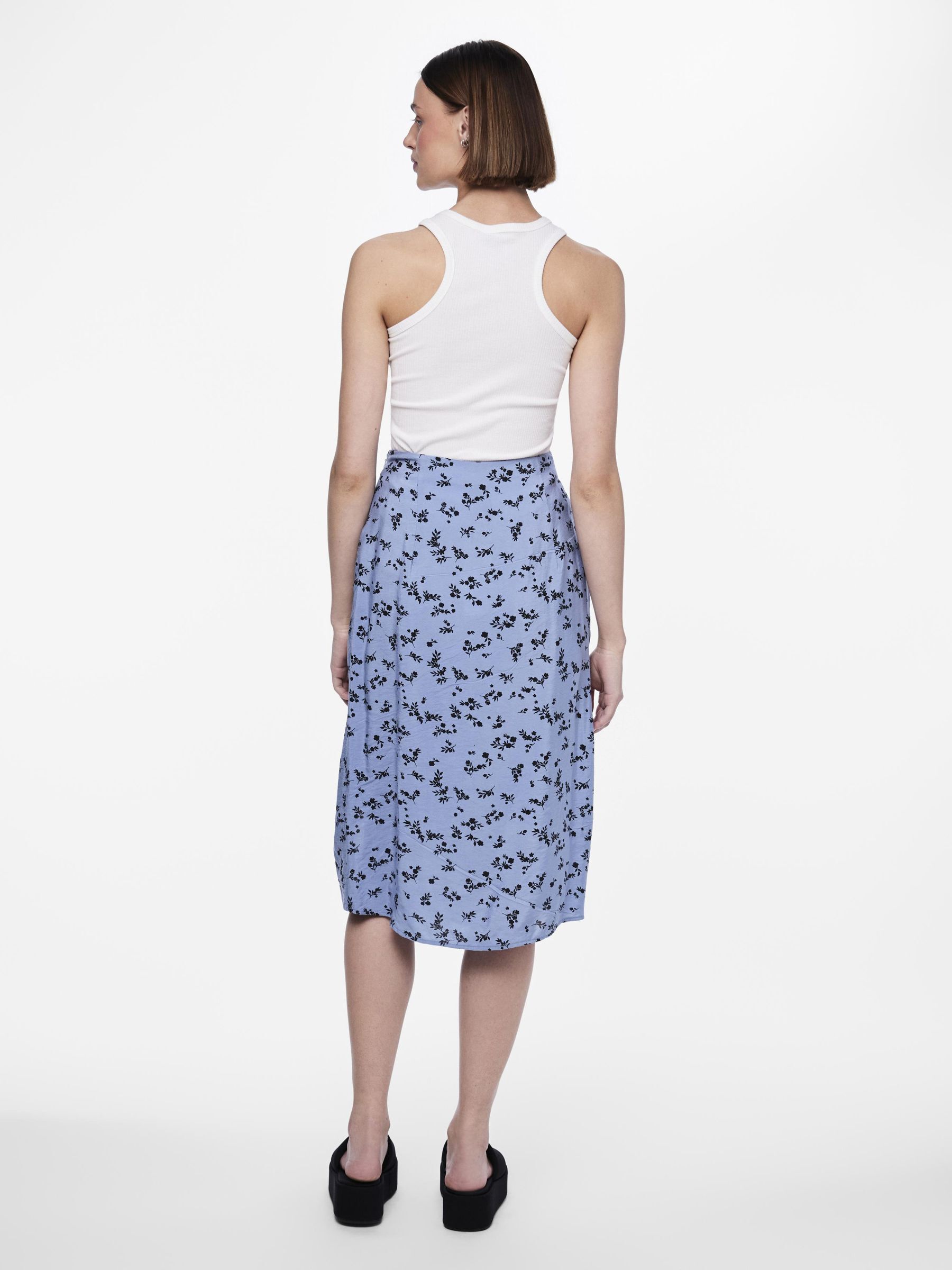 PCMELODY MIDDELLANGE ROK Blau PIECES Belgie