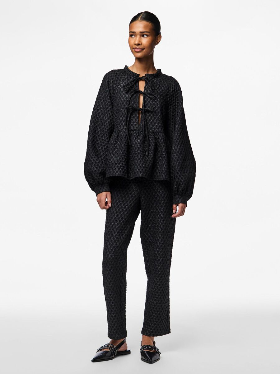 Carousel image - PCNIBE LANG&AElig;RMET BLUSE, Black | 5