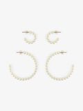 Pieces 2-PACK HOOP EARRINGS, Cloud Dancer, highres - 17113389_CloudDancer_847020_001.jpg